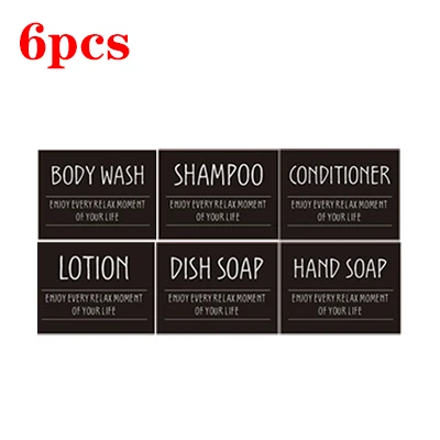 6pcs label black