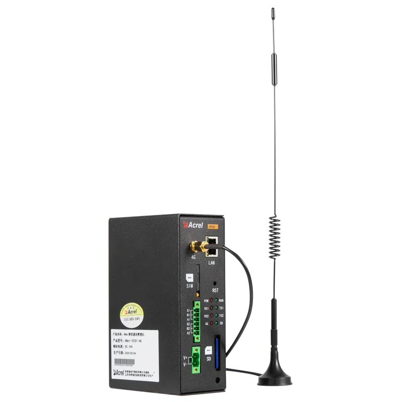

Acrel ANet-1E2S1-4G/LR Uplink Ethernet, 4G связи, downlink RS485, LORA коммуникация