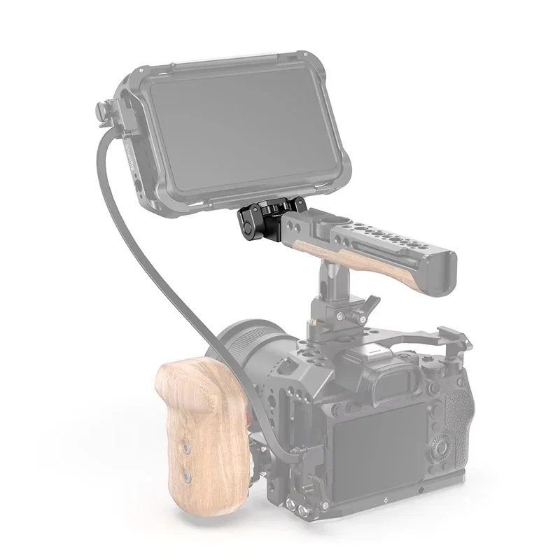 SmallRig Monitor Support Compatible with 1/4"-20 & ARRI 3/8''-16 Screws Swivel a