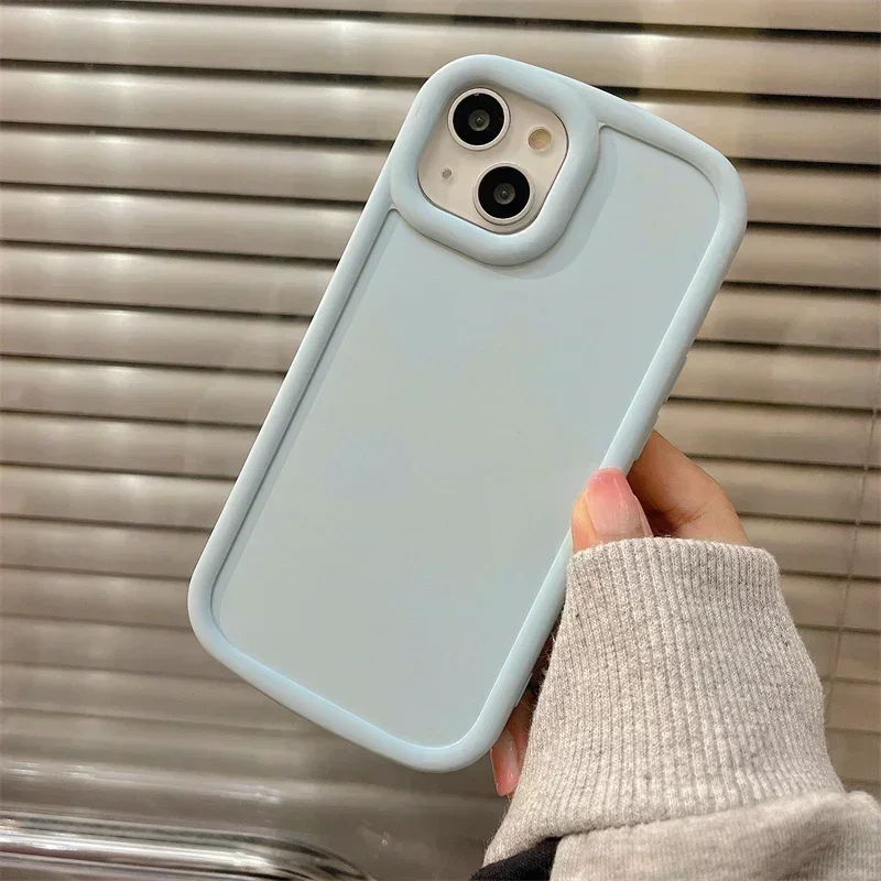 Funda de teléfono de silicona de color caramelo suave de lujo para iPhone 15 14 13 12 11 Pro Max Plus X XR Xs Max, carcasa trasera a prueba de golpes