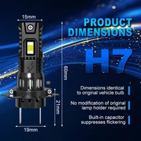 TOAUTO H4 Led Headlights 70W 30000LM H7 LED Canbus 9005 9006 H11 Car Light Bulbs Auto Headlamp Fog Lights 6000K 12V 24V White - Image 5