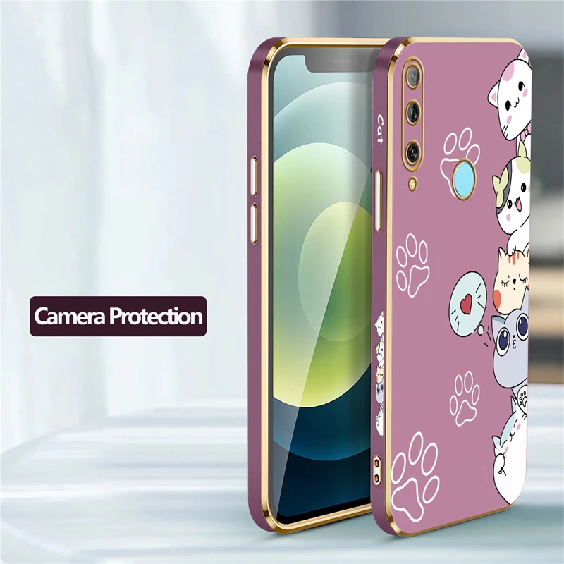 Cartoon Animal Cat Plating Soft Case Cover