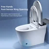 AMAZE Modern Automatic Black Ceramic Elongated Smart Toilet Bowl With S-Trap Electric Remote Control Bidet WC And Toilet 4