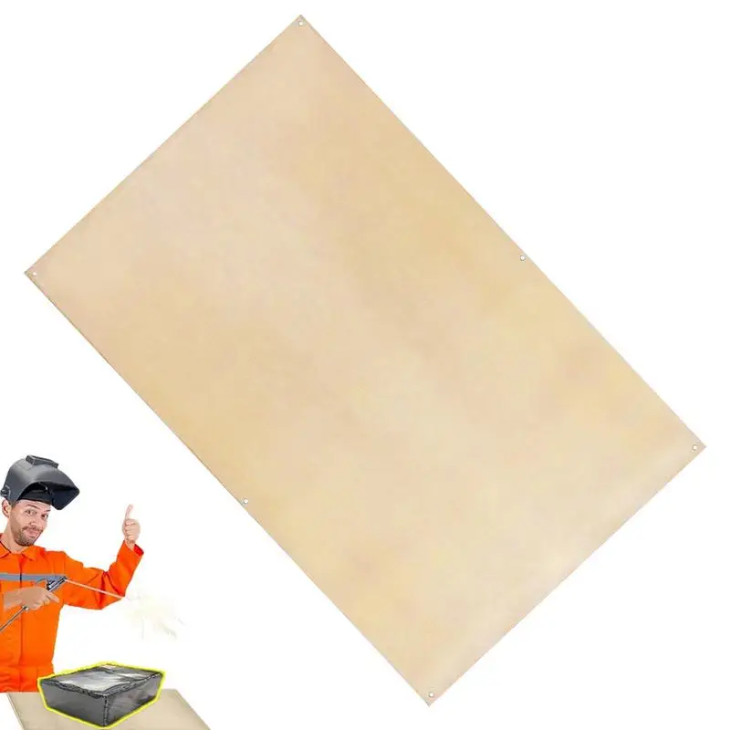 Fiberglass Welding Blanket Insulation Fireproof Heavy Duty Welding Blanket Fire Safety Tool With Sturdy Metal Loop For Using As