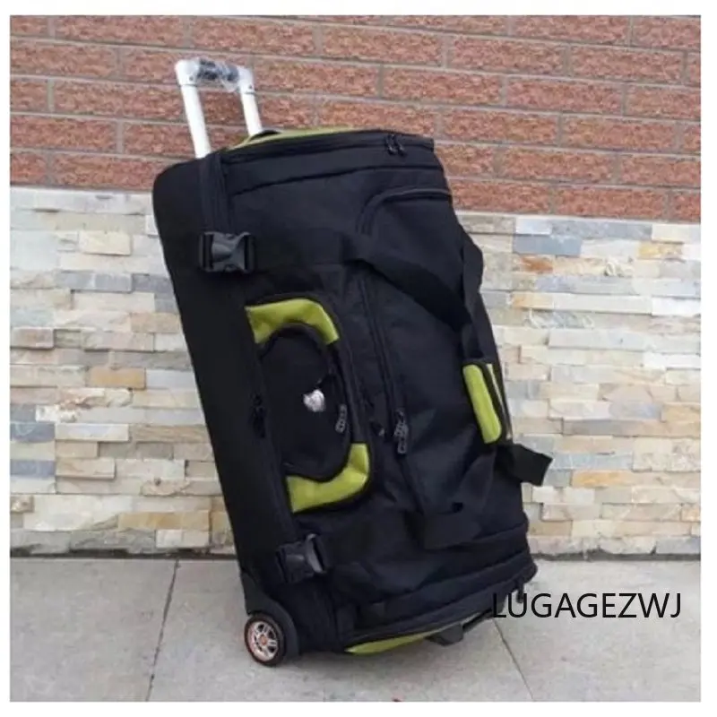 FoldableOxfordlargecapacityRollingLuggageShouldersbackpack