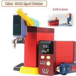 Machine à souder par points pour batteries au Lithium 18650 12KW 801D, permet de souder des batteries au Nickel pur de 0.5mm, stylo de soudage à distance AC110 220V 