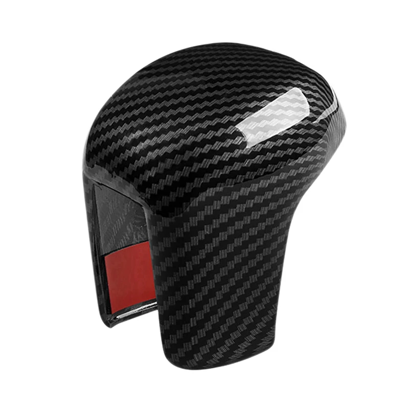 

6X Black Carbon Fiber Car Gear Shift Knob Cover Trim Gear Head Cover For Honda Civic 2022
