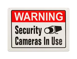 Aluminum Security Warning Sign - 24 - Hour Video Surveillance Decorative Plaque for Outdoor and Indoor Use (27)