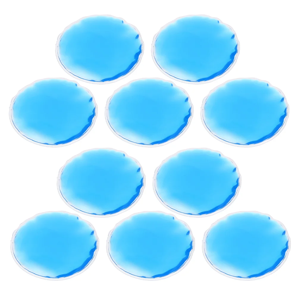 

10 Pcs Cold Eye Mask Sleep Sleeping Pad Cooling Gels Pads Ice Bag Round Patches Pvc