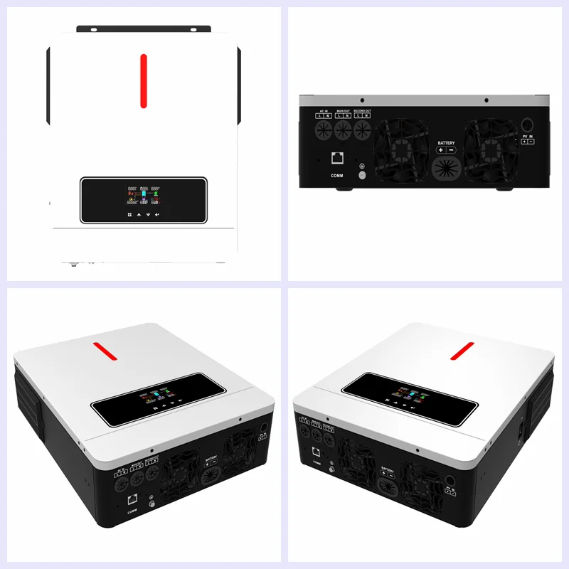 ECGSOLAX 6.2KW 4.2KW 태양광 하이브리드 인버터 24V 48V 230Vac 오프그리드 태양광 인버터 (120A MPPT 태양광 충전기 포함, 최대 PV 500VDC)