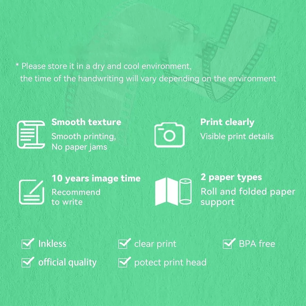 2롤 A4 속건성 감열지 속건성 50매 a4 감열 프린터 용지 투명 인쇄 14.9미터 인쇄 용지 롤