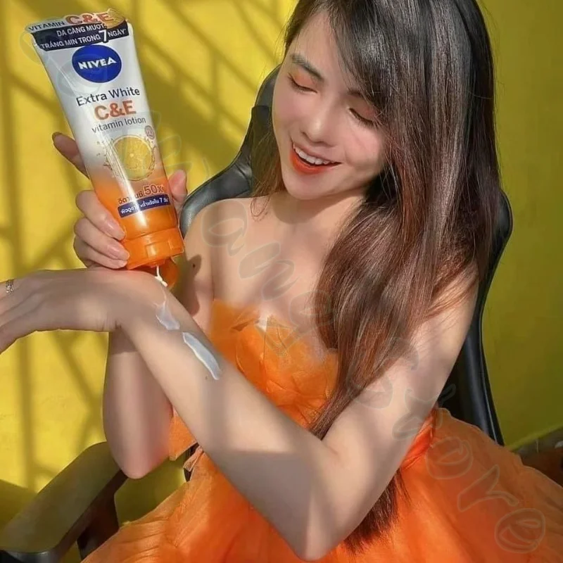 NIVEA 50X Vitamin C&E Citrus VC Deep Nourishing Brightening Hydrating Body Lotion 180g Skin Lightening Cream for Dark Skin