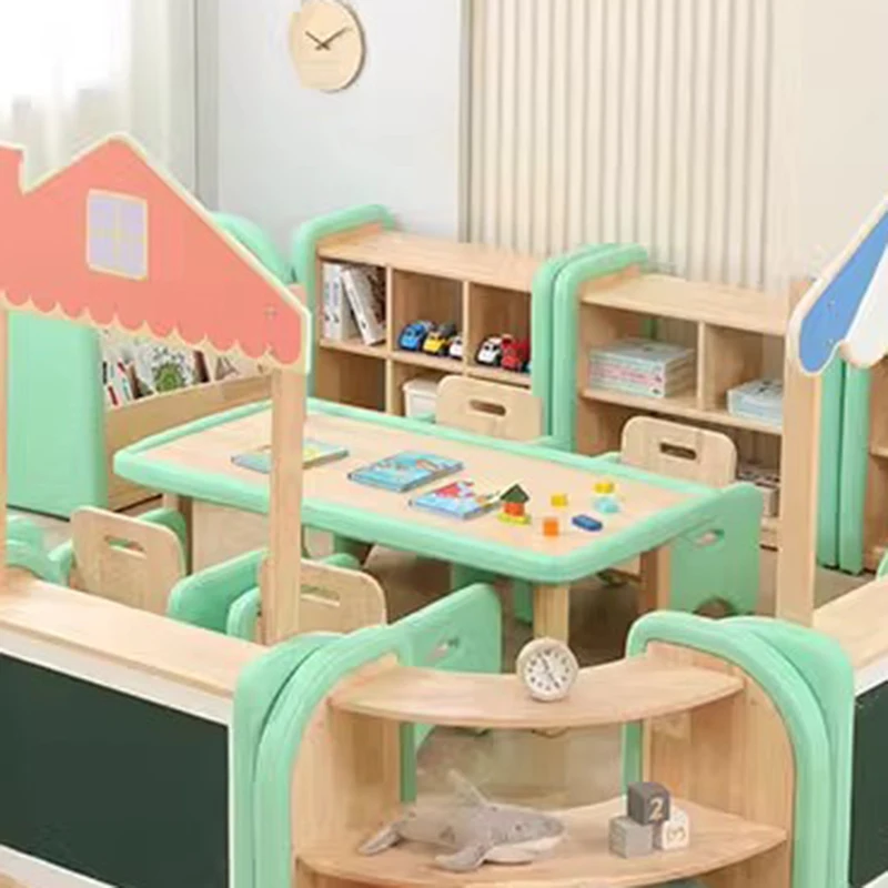Classroom Table Kids Study Children Desk Child Room Furniture Tables Student Chair Children's Mesinha Infantil School Set Small