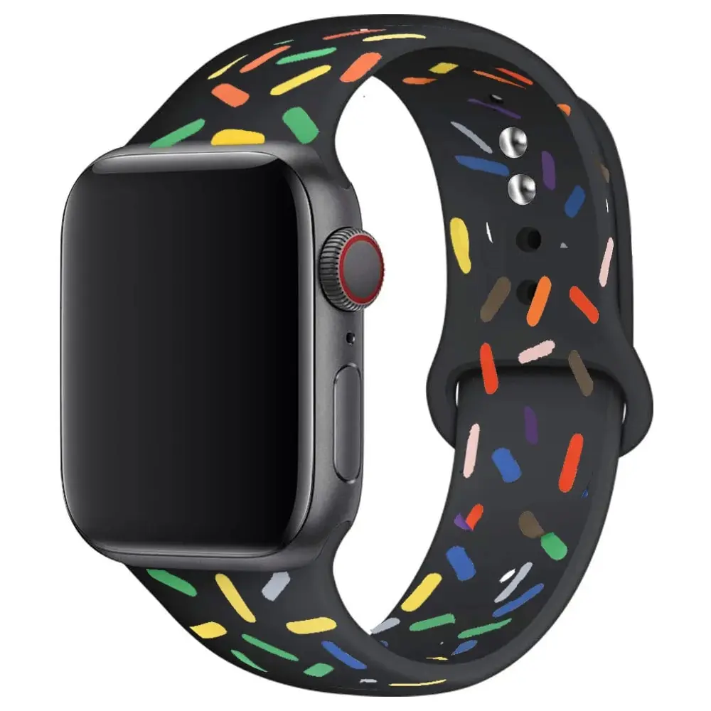 ตัวเลือกสินค้า Pride Edition สาย Apple Watch ซิลิโคน ยืดหยุ่น ทนทาน หลายขนาด