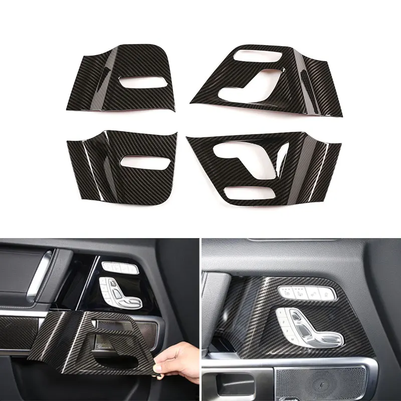 

ABS Carbon Fiber Texture Car Styling Seat Adjustment Switch Panel Frame Cover Trim For Mercedes Benz G Class W463 2019 2020