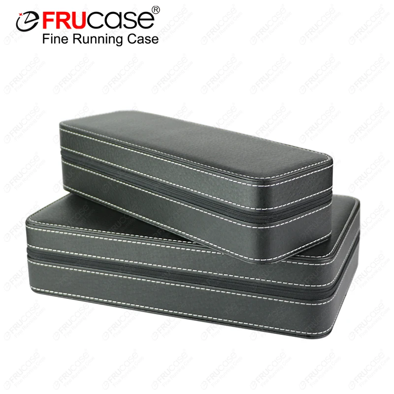 FRUCASE Watch Box 12 Grids PU Leather Watch Case Storage Box For Quartz Watcches Jewelry Boxes Display