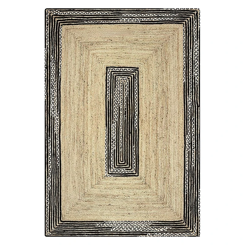 60x90cmRug100NaturalJuteCottonBraidedStyleRunnerCarpetHome