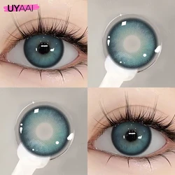 Natural Beauty Colored Contact Lenses - Grey, Brown, Blue & Green (Yearly) (Emerald Spell)