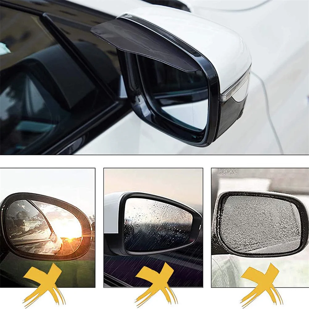 2Pcs Car Rearview Mirror Rain Eyebrow Visor Carbon Fiber Car Rearview Side Snow Sun Visor Rain Cover Exterior Accessories car rearview mirror visor,rearview mirror visor,rearview mirror rain shield,rearview mirror rain eyebrow,rearview mirror rain guard