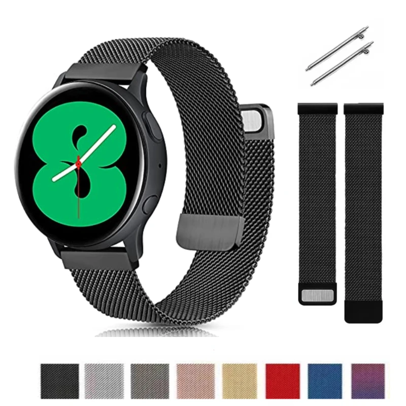 Milanese Metal Strap For Samsung Galaxy Watch 4 Gear S3 Huawei Watch Gt2 42Mm Breathable Watch Magnetic Bracelet For Amazfit Gtr