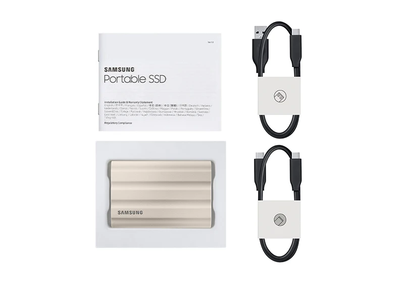 Samsung T7 Shield - SSD externo portátil USB 3.2 gen2 PC, Mac, Android : 1TB - 2TB
