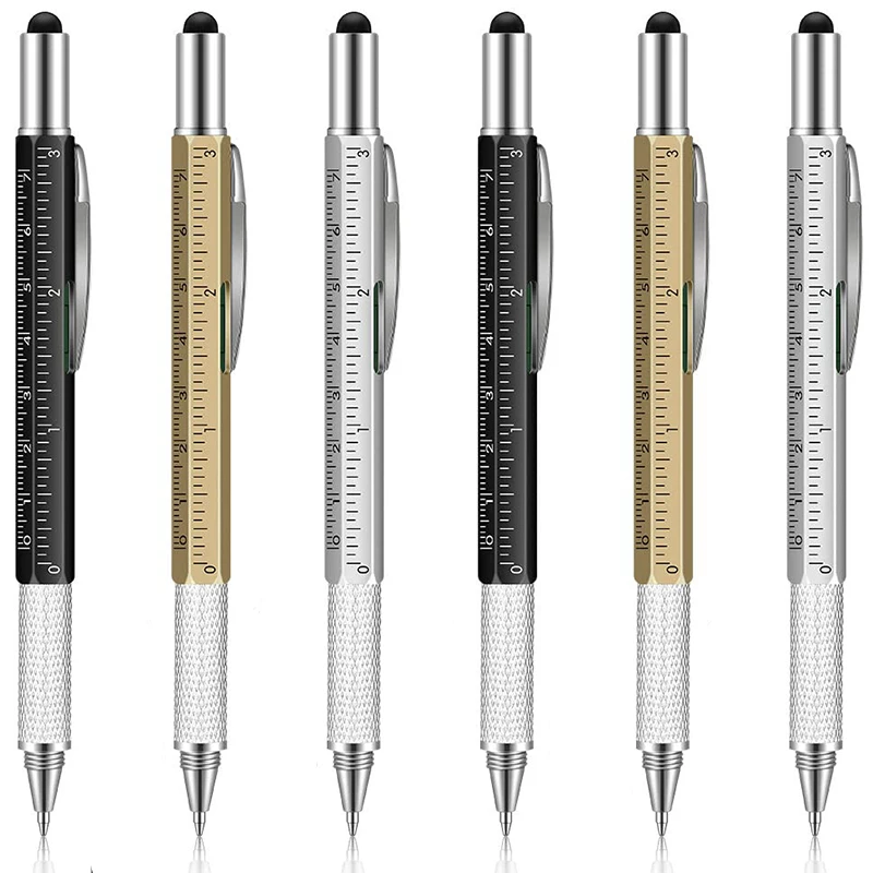 30 Stück Multitool-Stift 6 in 1 Multitool-Stifte mit Lineal und flachem Schrauben dreher Multifunktion ale Metallkugel schreiber Cooles Gerät für Männer – Detail 1