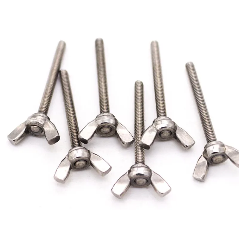 

1/2/5/10pcs M3 M4 M5 M6 M8 M10 M12 DIN316 304 Stainless Steel Hand Tighten Toolless Adjust Bolt Butterfly Wing Head Thumb Screw