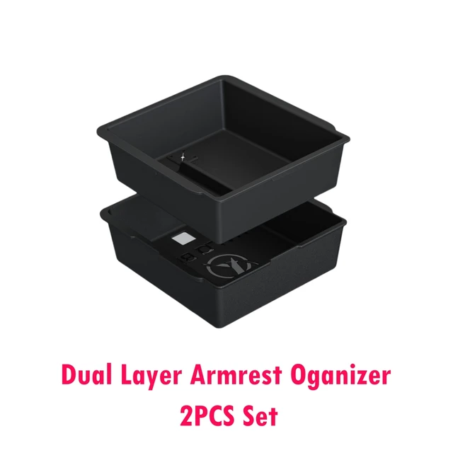 FLhrweasw Caja Almacenamiento Organizadora Flocado Consola Para Tesla Model 3 Y 2021 (delantero