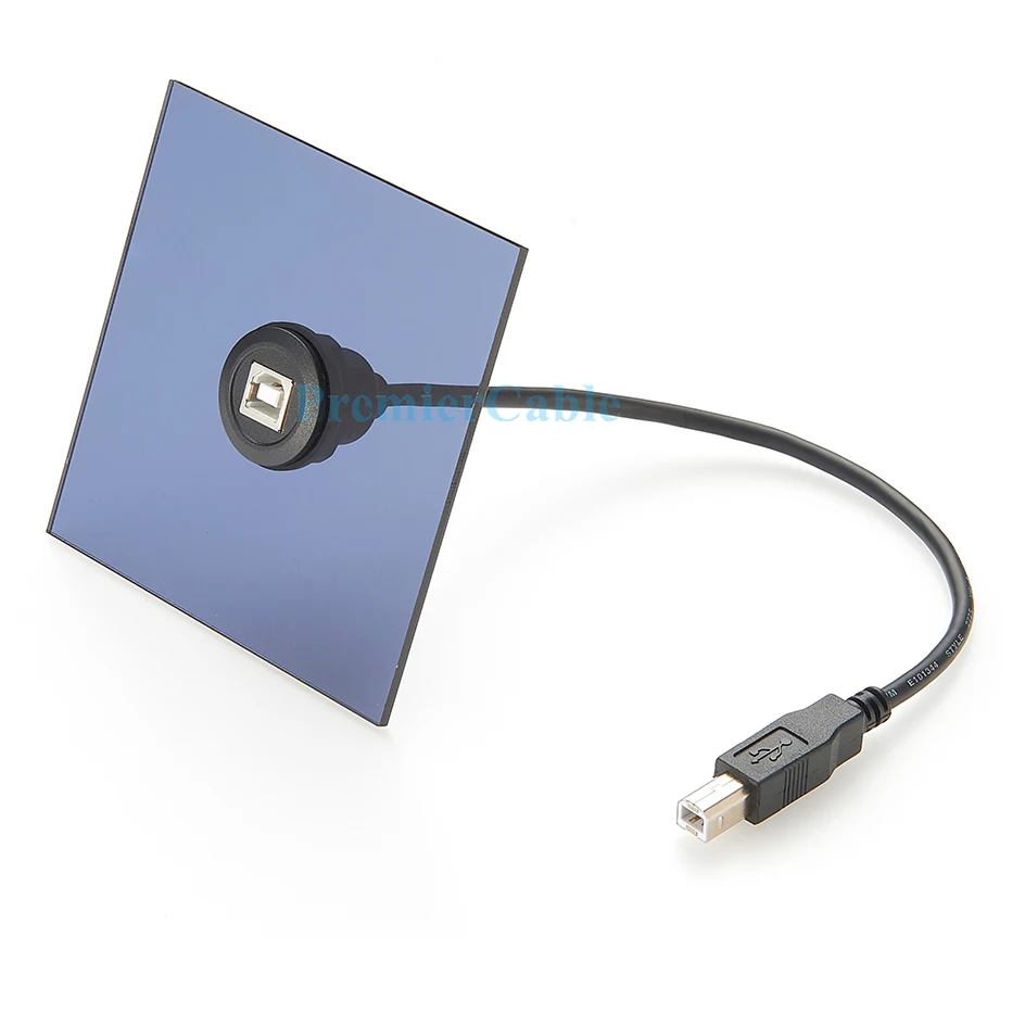 USB Typ B Stecker auf Buchse Verlängerungskabel Rundes Einbau-USB-B-Konverter-Verlängerungskabel für Drucker, Scanner – Detail 4