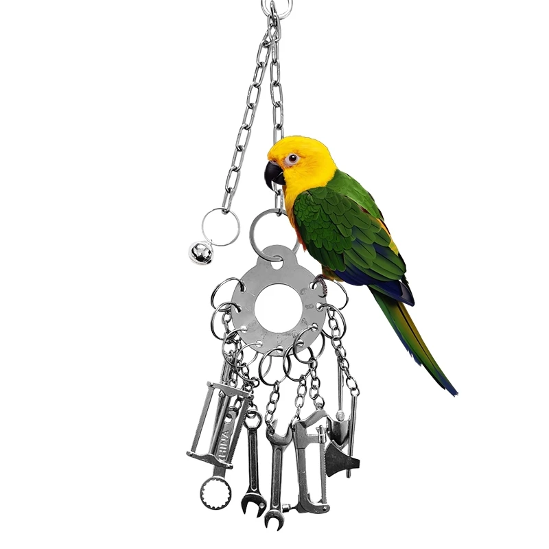 Parrot Toy Gnawing Climbing Large Medium-sized Diamond Gray Machine Puzzle Bird Cage Display Rack Hanging parrot toy,bird toy
