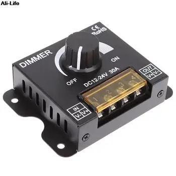 DC12V-24V LED 조광기, 조절 가능 스트립, 단색 5050/3528, 30A 360W, 1 개