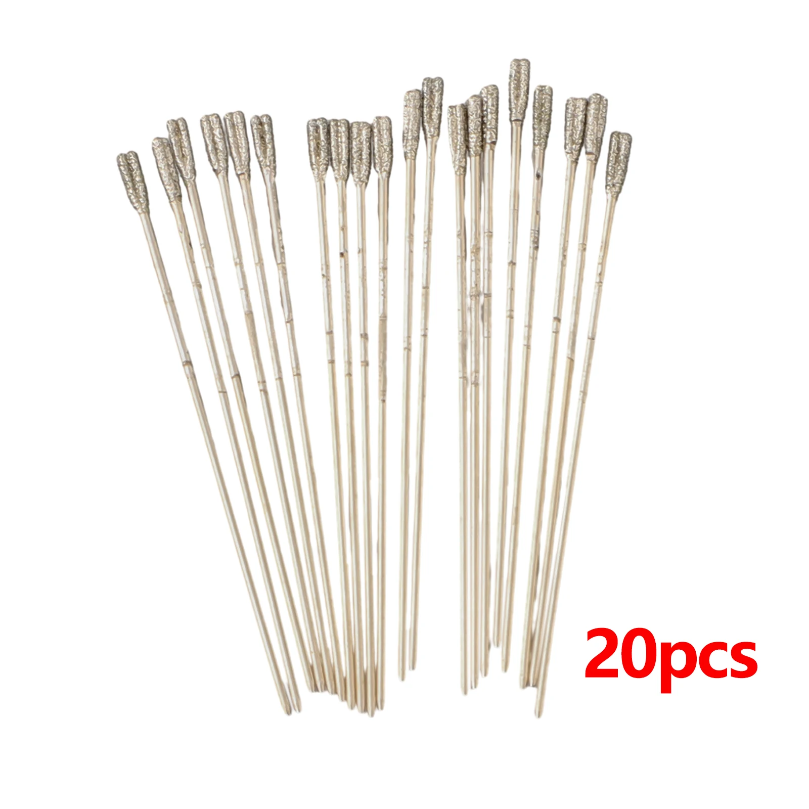 

20pcs 1mm Diamond Coated Lapidary Drill Bits Solid Bits Needle For Jewelry Agate Jade Stone Crystal Ceramic Glass Drilling
