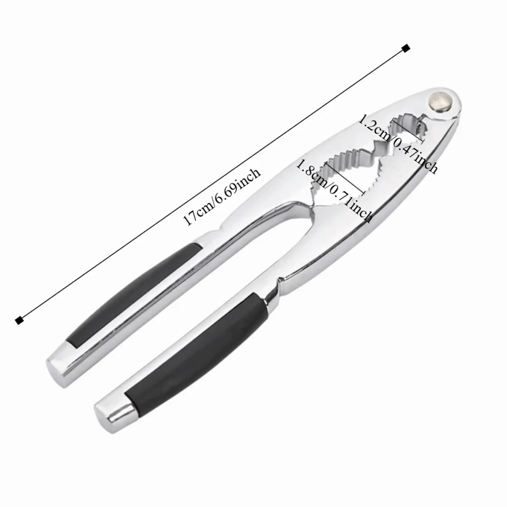 Zinc Alloy Walnut Cracker Serrated Anti-slip Design Extended Handle Pecan Sheller Professional High Hardness Nut Clamp