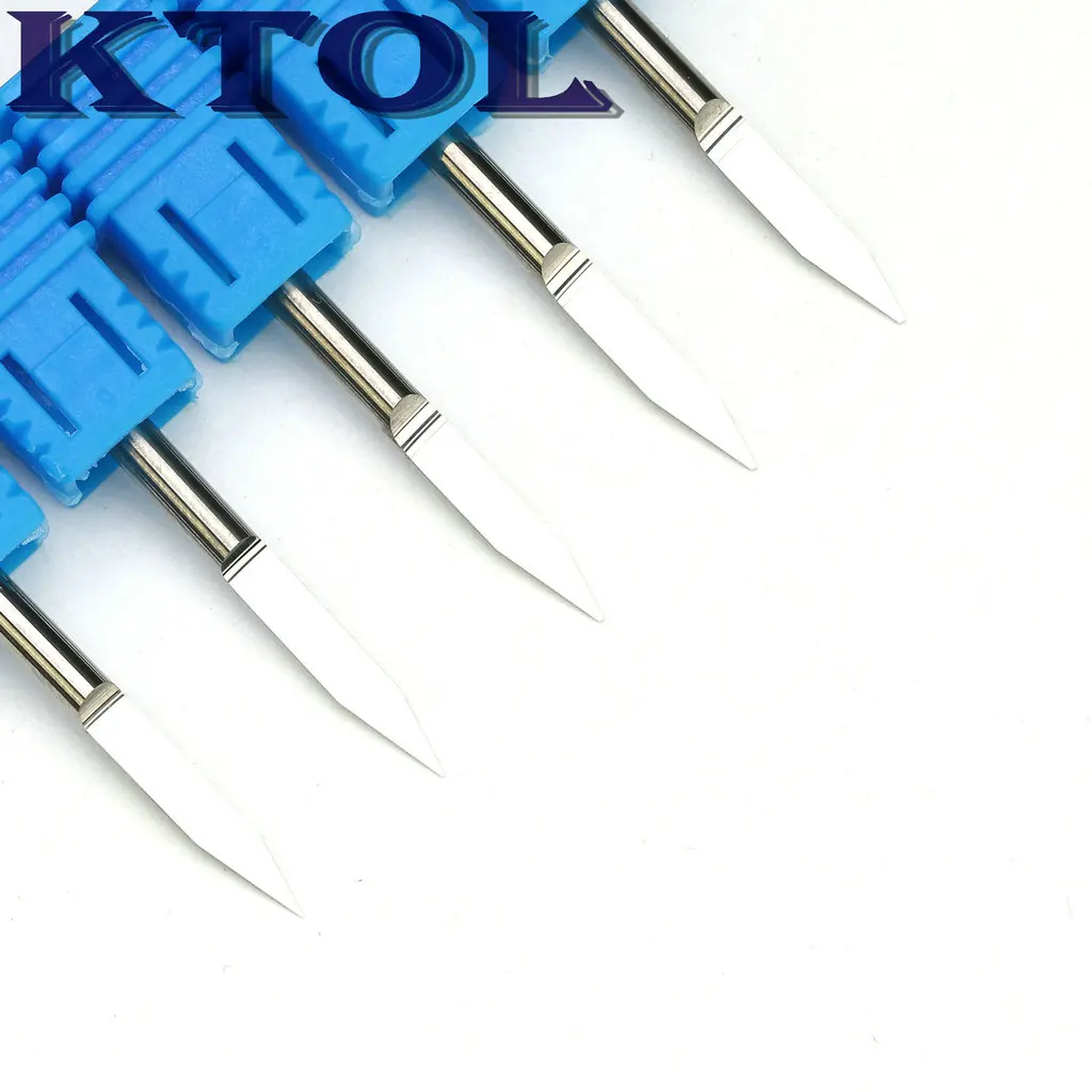 A Fondo Piatto Fresa In Metallo Duro 3.175*30 Gradi * 0.3 Millimetri Cel18Mm Lungo Cnc Router Bit Set, Di Legno Di Cnc Coltelli Frese E Taglierine Per