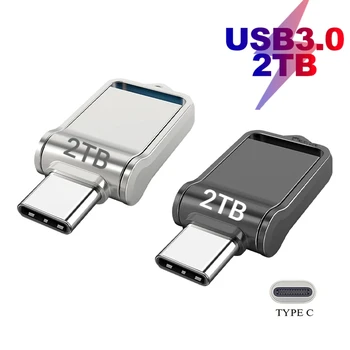 USB 플래시 드라이브 3.0, 2TB USB 드라이브, 1TB 펜드라이브, OTG 타입 C 인터페이스, 미니 2TB 플래시 드라이브 메모리 스틱, Cle USB 플래시 U 디스크