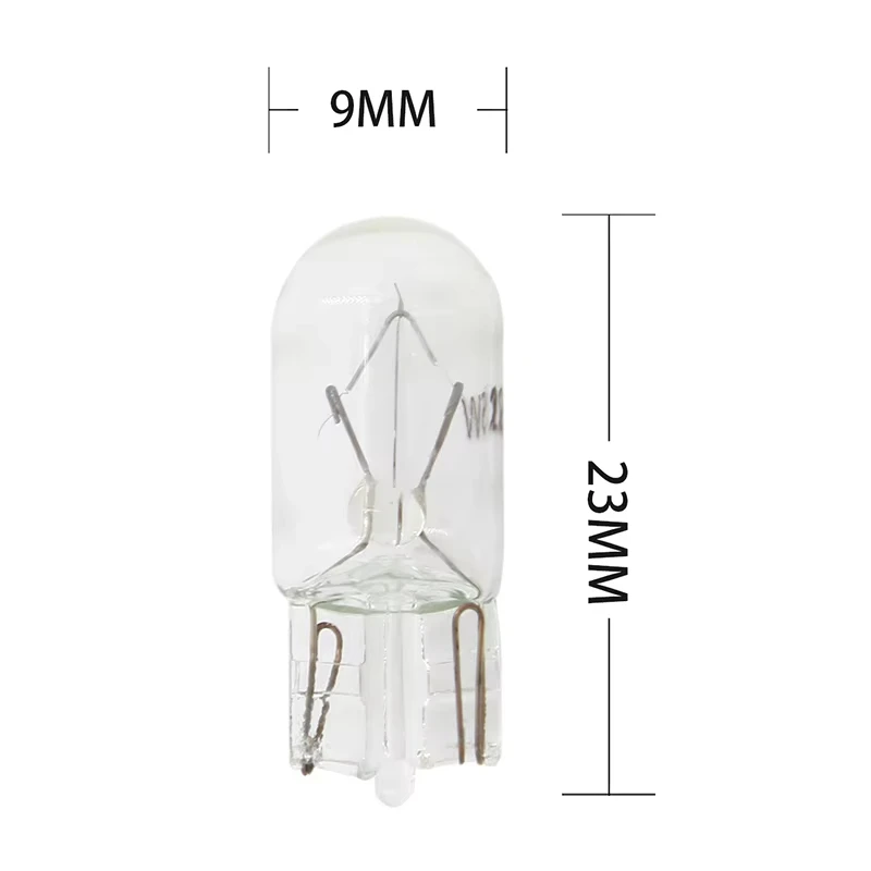 500개 T10 W5W 501 194 투명 신호등 유리 12V 5W 웜 화이트 W2.1x9.5d 싱글 필라멘트 자동차 전구 자동차 조명