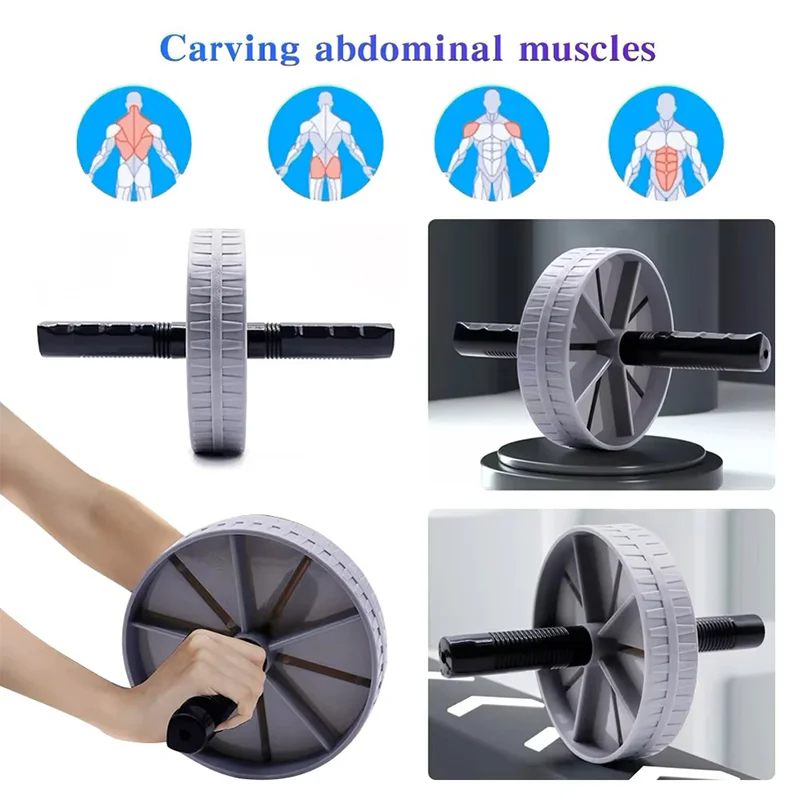 Abdominal Wheel abdominal wheel abdominal fitness instrument abdominal workout aids 1Pcs Abdominal wheel strong load bearing non-slip roller strengthen muscle exercise equipment fitness training home use silent