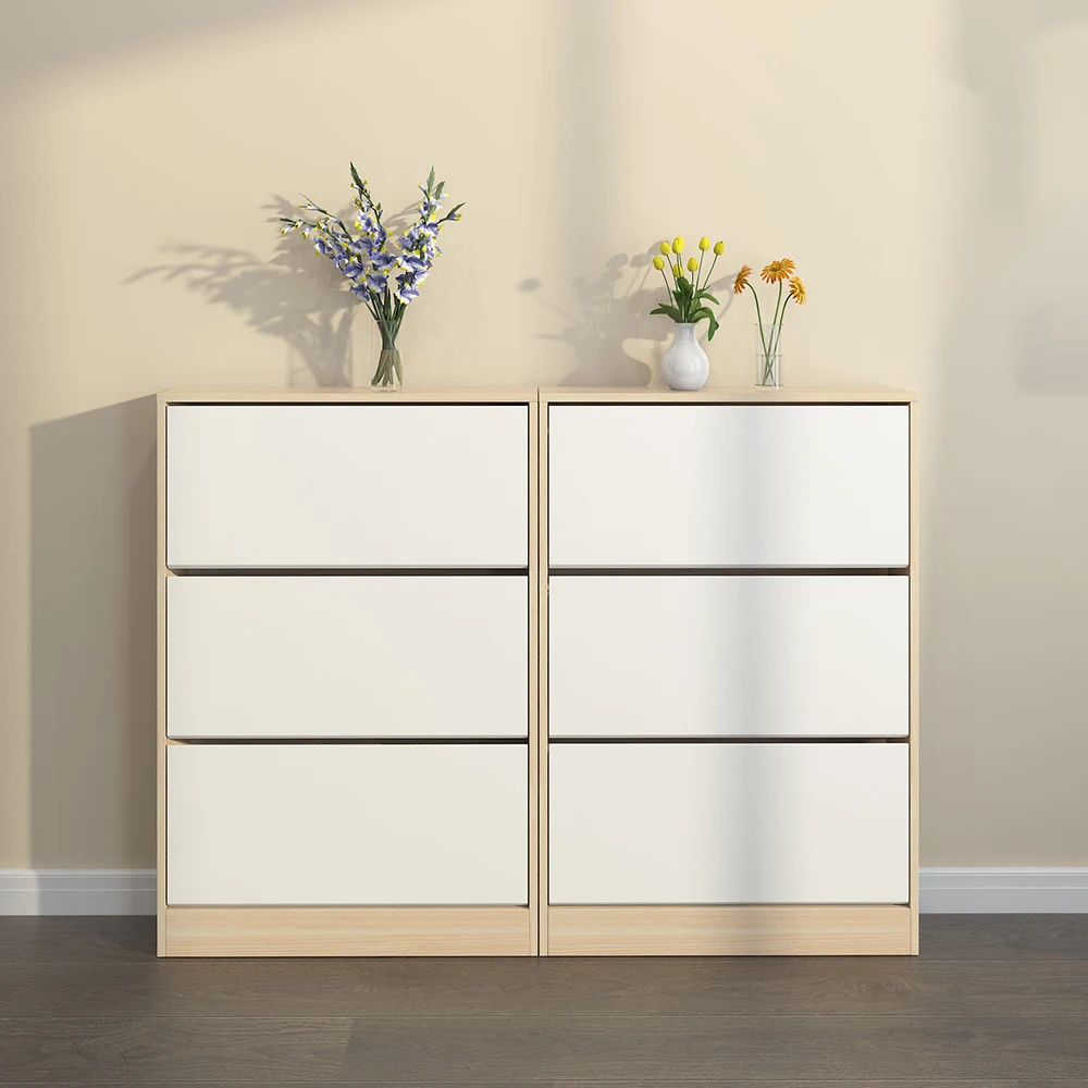 Modern Flip Shoe Rack For Home Entryway Wooden High Quality Melamine Ultra Thin Tipping Bucket Shoe Storage Cabinet
