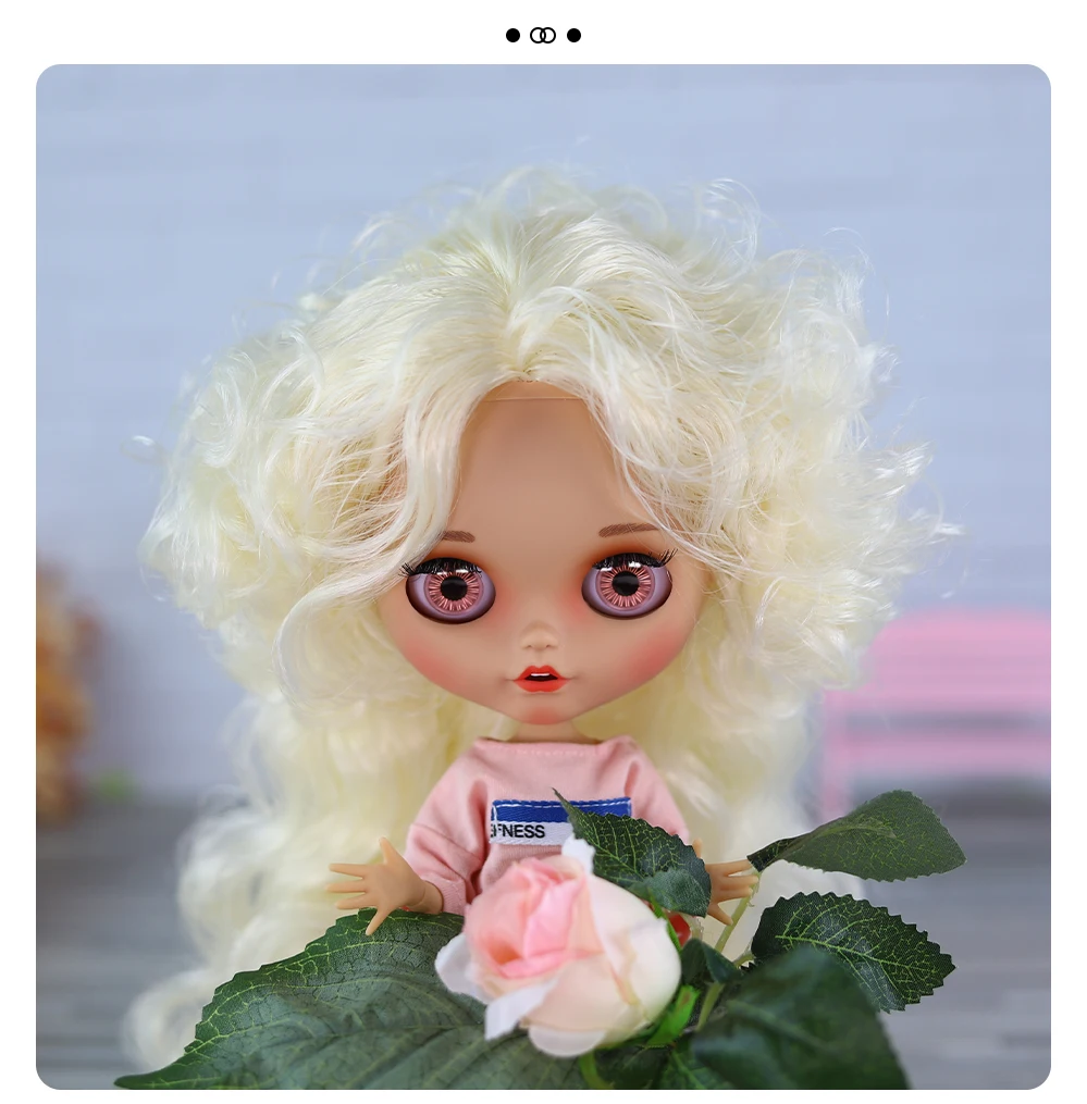 Ashley – Premium Custom Neo Blythe Doll with Blonde Hair, Tan Skin & Matte Smiling Face 9 Ashley – Premium Custom Neo Blythe Doll with Blonde Hair, Tan Skin & Matte Smiling Face 9