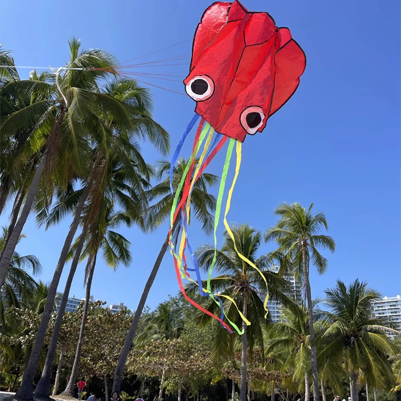 Easy Fly Octopus Kite Outdoor Fun Sports Beach Kids Children Outdoor Toys Kites eagle kite colorful rainbow kite delta kite butterfly kite stunt kite beach kite plastic kite parafoil kite power parafoil kite snake kite