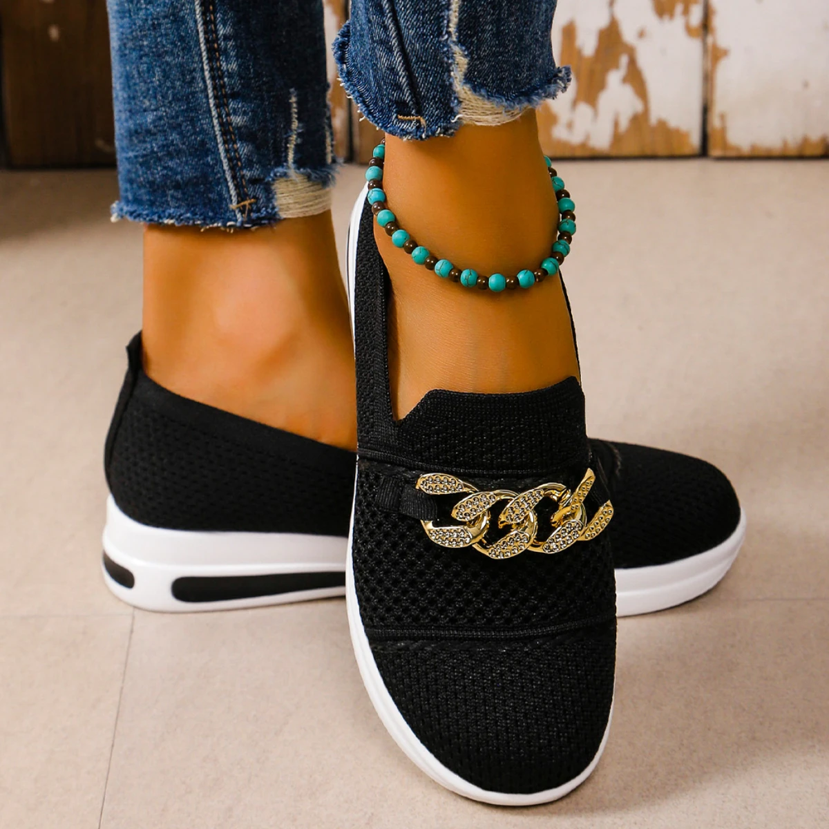 Women Sneakers Breathable Knit Designer Shoes