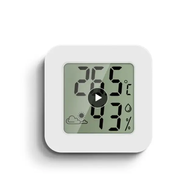 Szoba Fehér Higrométer Mini Hőmérsékleti Páratartalom Mérő Lcd Digitális Hőmérő Intelligens Otthoni Beltéri