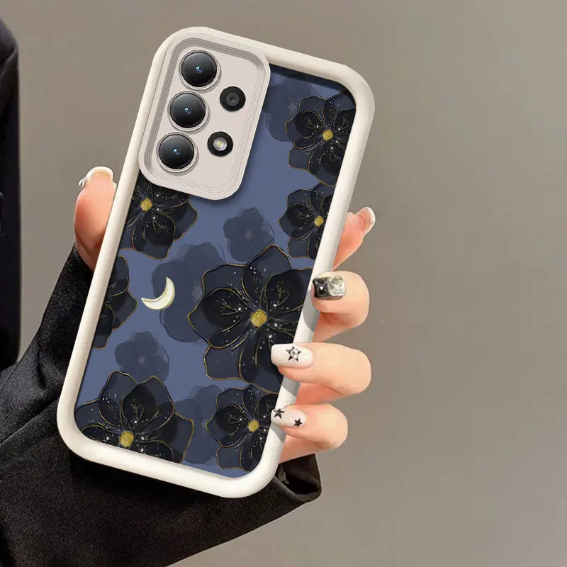 Floral Moon Silicone Soft Phone Case