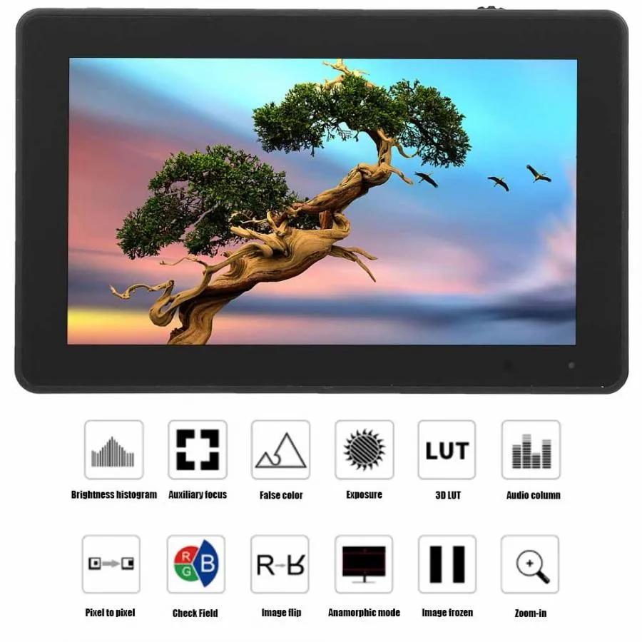 FEELWORLD F6 PLUS 5.5 Inch on Camera DSLR Field Monitor 3D LUT Touch Screen IPS FHD 1920x1080 Video Focus Assist Support 4K HDMI