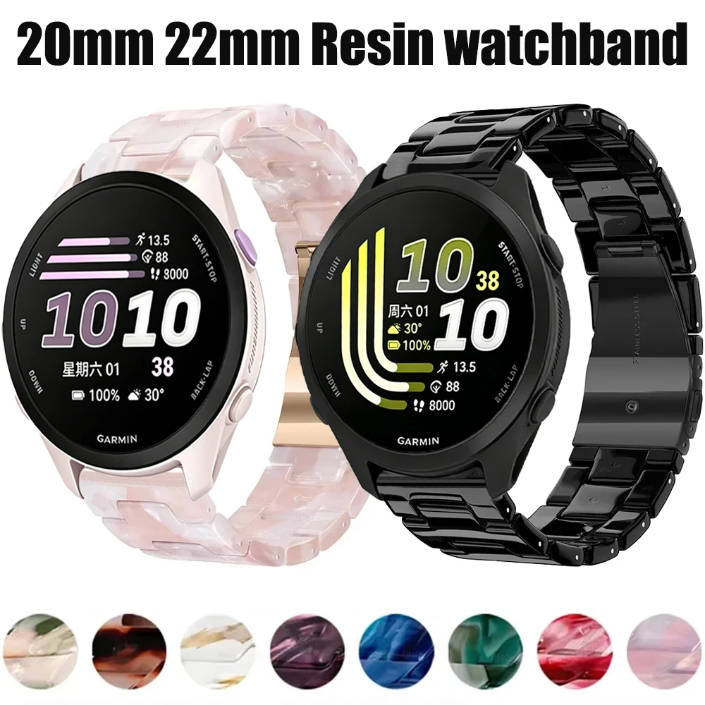 Comfortable Resin Strap Bracelet - 20mm & 22mm - for Smartwatches