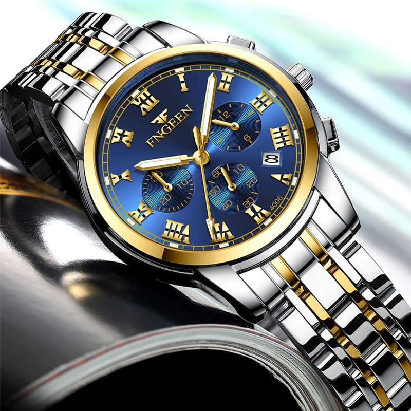 FNGEEN Luxury Quartz Watch Women Elegant Stainless Steel Watch Luminous Waterproof Date Wristwatch Ladies Dress Watch  Ms4006 4