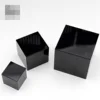 Natural Obsidian Square, Quartz Crystal Rough Polished Cube, Mineral Reiki Healing Stone, Degaussing Hexahedral Desk Decor 3