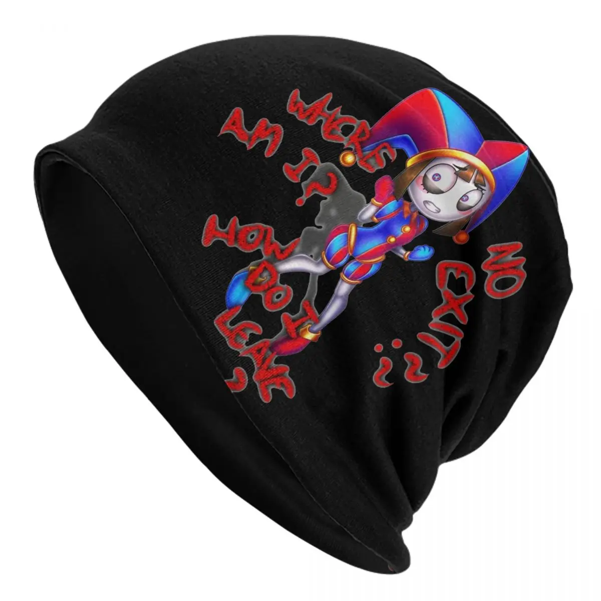 

The Amazing Digital Circus Pomni Bonnet Hat Casual Street Skullies Beanies Hat Anime Cartoon for Men Women Summer Dual-use Cap