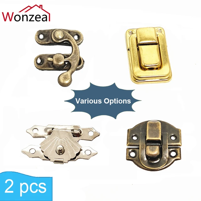 Hook Box Clasps Lock Antique  Brass Jewelry Cabinet Clasp