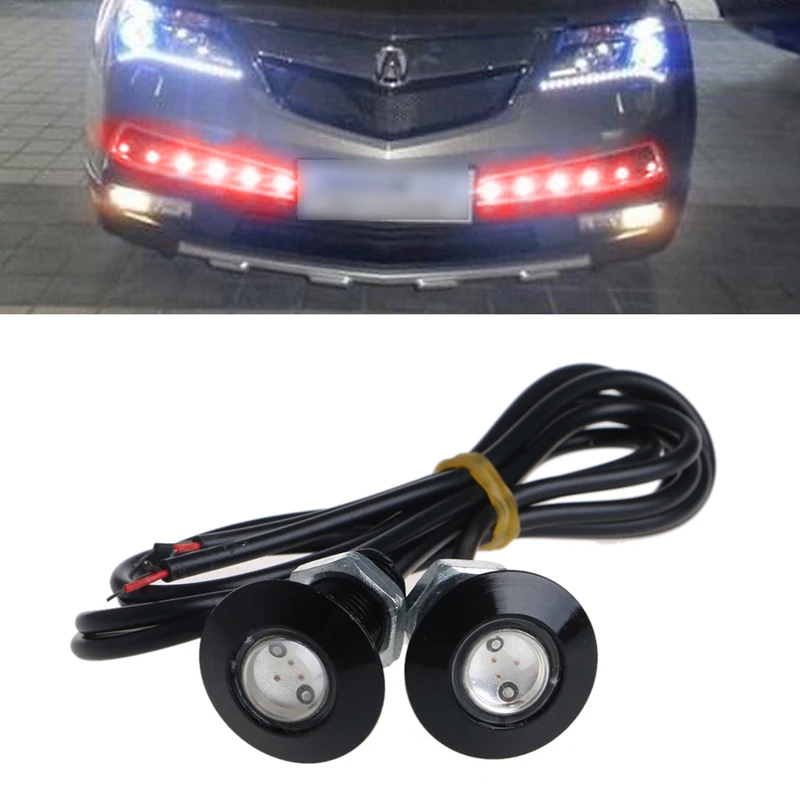 

12 В 23 мм Универсальный ультратонкий автомобильный светодиодный ДХО дневного света Лампа Eagle Eye